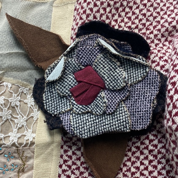 Twin-Set Wool Silk Stretch Blend Gorgeous Sweater Detachable Broach - Picture 14 of 16